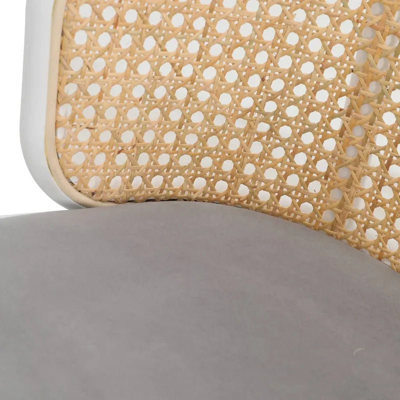 Tabouret de bar Ervilla LeisureMod avec cadre en acier thermolaqué blanc, lot de 2 - 37