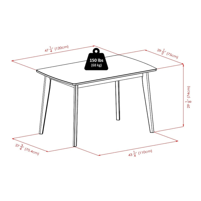 Table à manger Shaye avec chaises à dossier ajouré