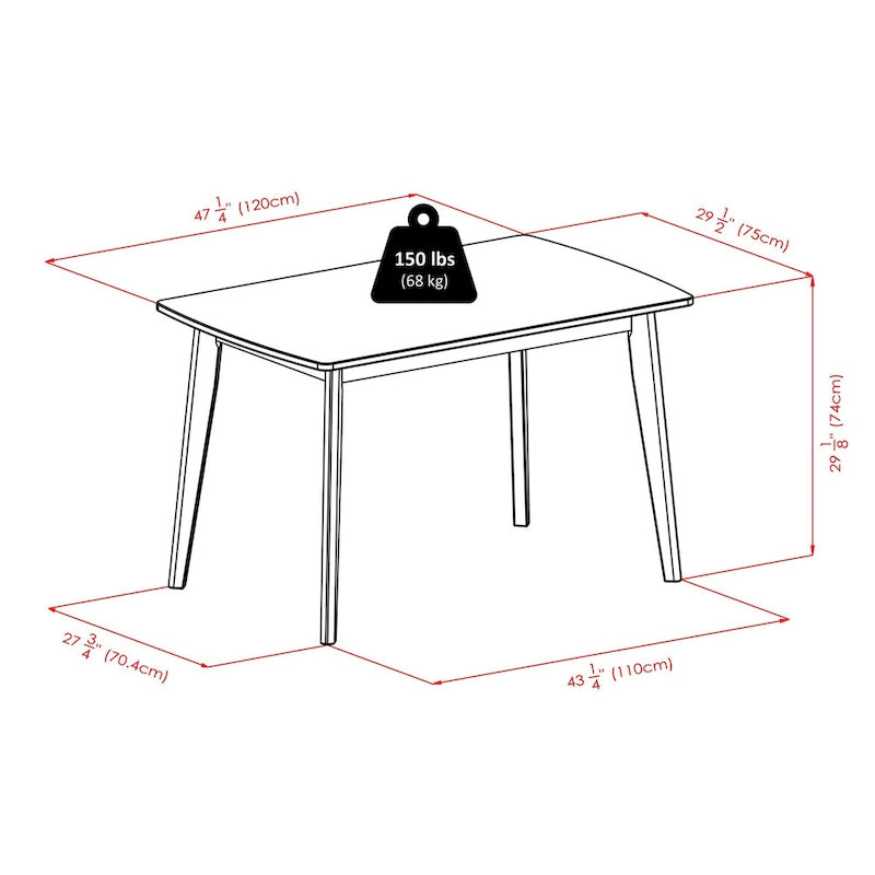 Table à manger Shaye avec chaises à dossier ajouré