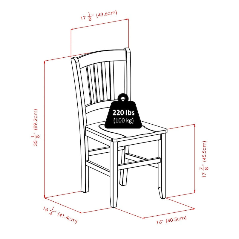 Table à manger Shaye avec chaises à dossier ajouré