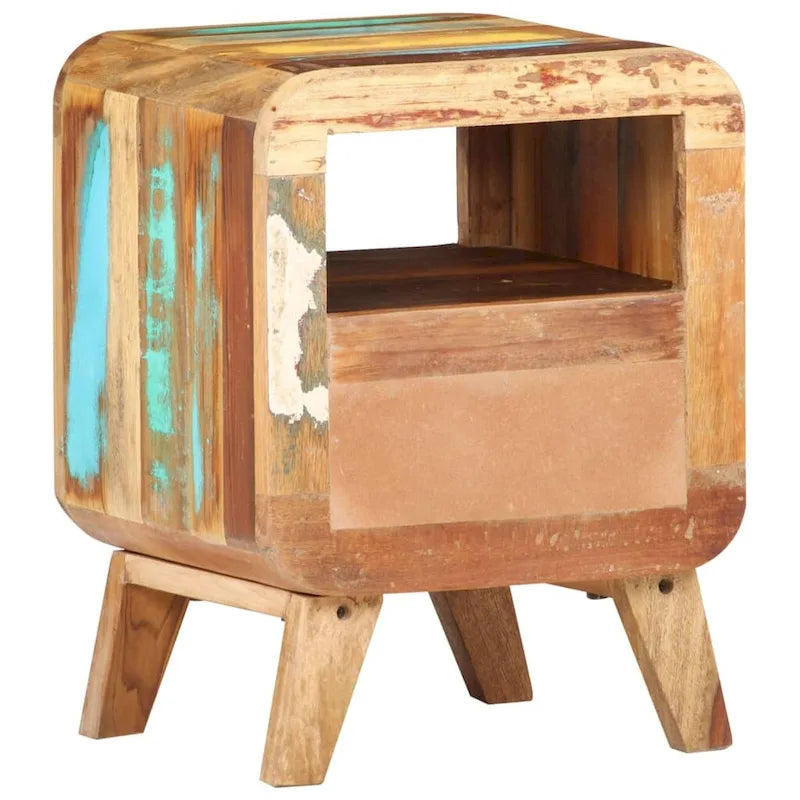 vidaXL Table de chevet/d'appoint avec pieds en bois massif pour chambre à coucher - 30 x 30 x 41 cm