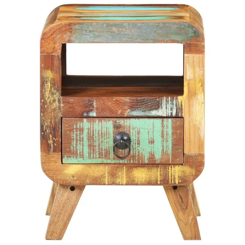 vidaXL Table de chevet/d'appoint avec pieds en bois massif pour chambre à coucher - 30 x 30 x 41 cm
