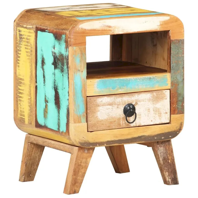 vidaXL Table de chevet/d'appoint avec pieds en bois massif pour chambre à coucher - 30 x 30 x 41 cm