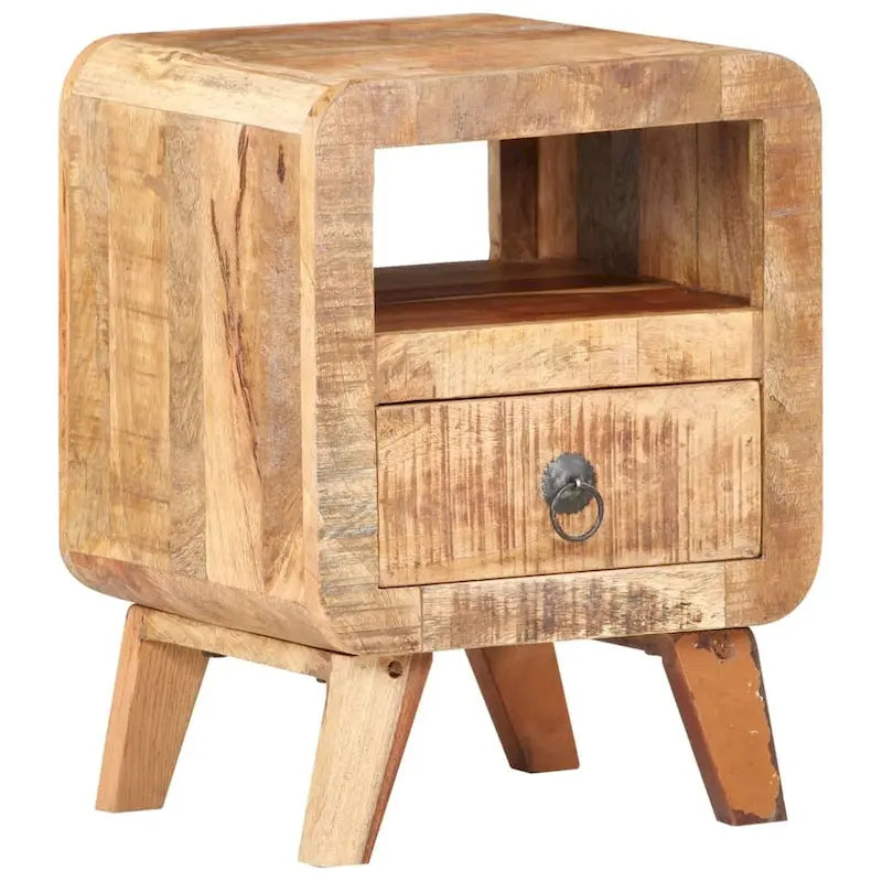 vidaXL Table de chevet/d'appoint avec pieds en bois massif pour chambre à coucher - 30 x 30 x 41 cm