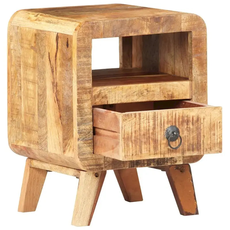 vidaXL Table de chevet/d'appoint avec pieds en bois massif pour chambre à coucher - 30 x 30 x 41 cm