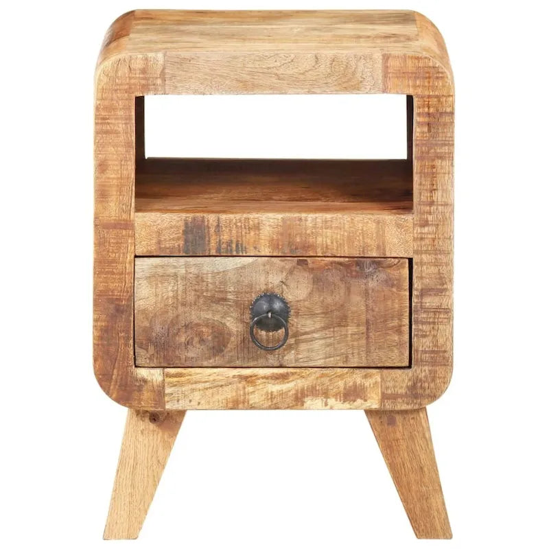 vidaXL Table de chevet/d'appoint avec pieds en bois massif pour chambre à coucher - 30 x 30 x 41 cm