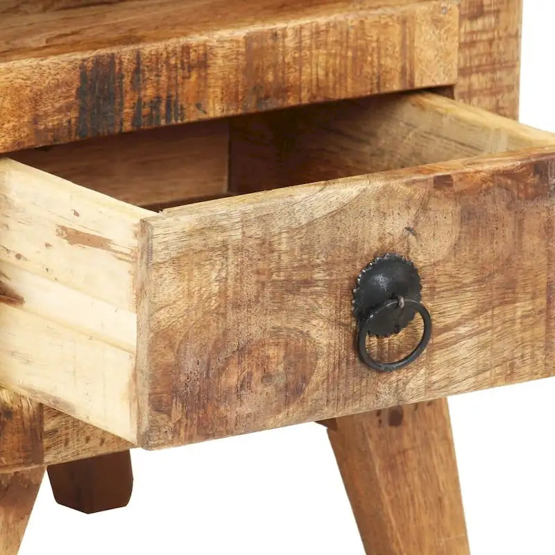 vidaXL Table de chevet/d'appoint avec pieds en bois massif pour chambre à coucher - 30 x 30 x 41 cm