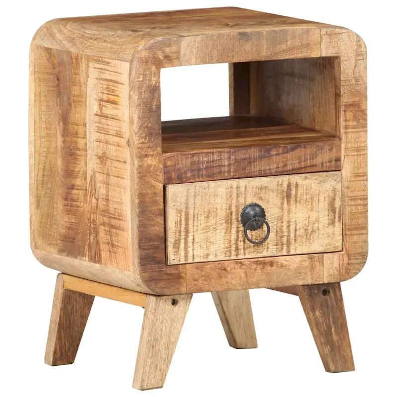 vidaXL Table de chevet/d'appoint avec pieds en bois massif pour chambre à coucher - 30 x 30 x 41 cm