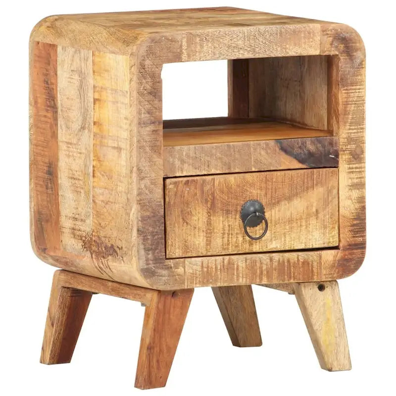 vidaXL Table de chevet/d'appoint avec pieds en bois massif pour chambre à coucher - 30 x 30 x 41 cm