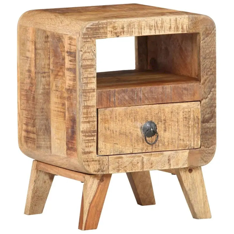 vidaXL Table de chevet/d'appoint avec pieds en bois massif pour chambre à coucher - 30 x 30 x 41 cm