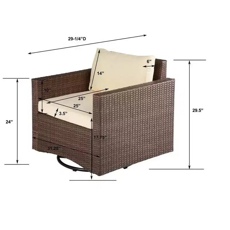 Chaise pivotante à 360 degrés Jiallo (lot de 2)