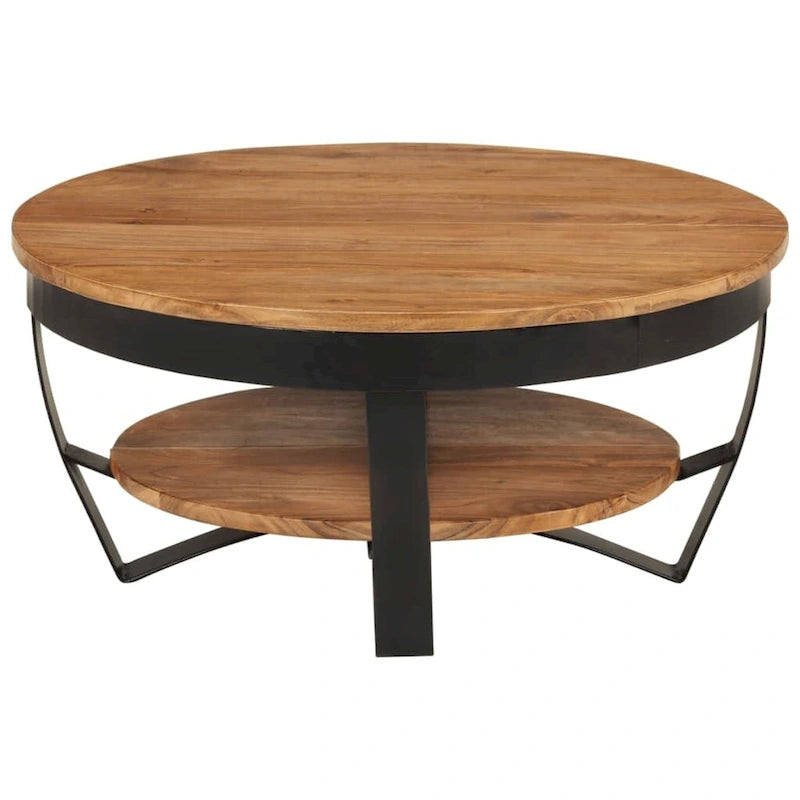 vidaXL Table basse 65x65x32 cm Bois d'acacia massif