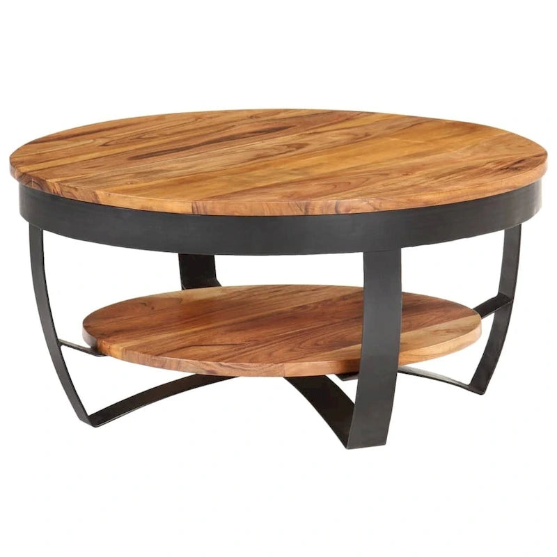vidaXL Table basse 65x65x32 cm Bois d'acacia massif