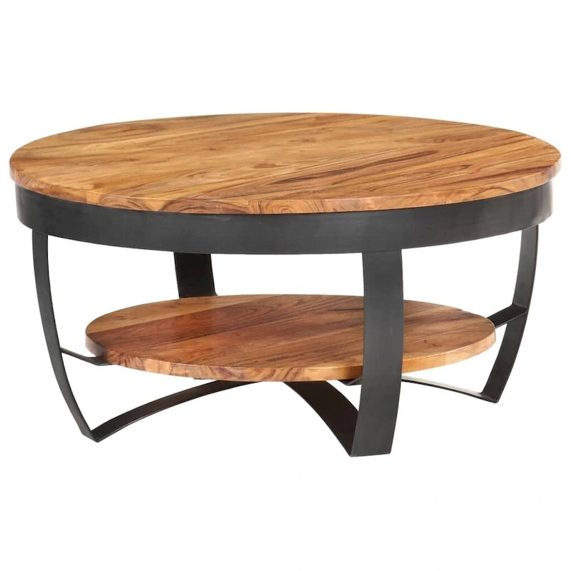 vidaXL Table basse 65x65x32 cm Bois d'acacia massif