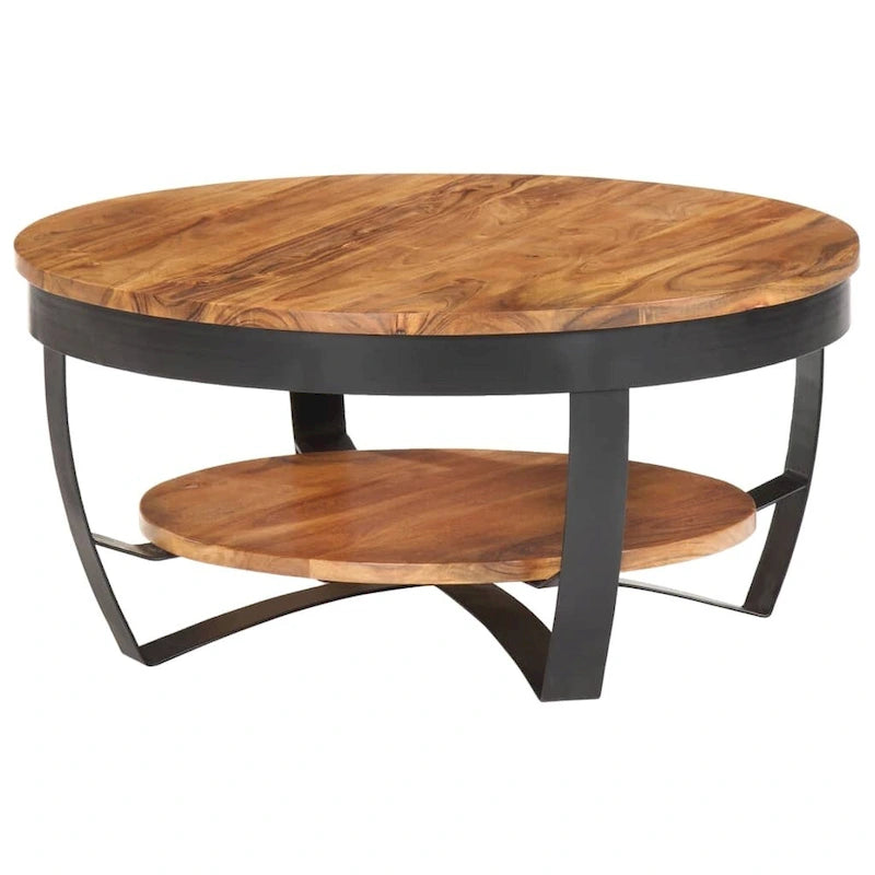 vidaXL Table basse 65x65x32 cm Bois d'acacia massif