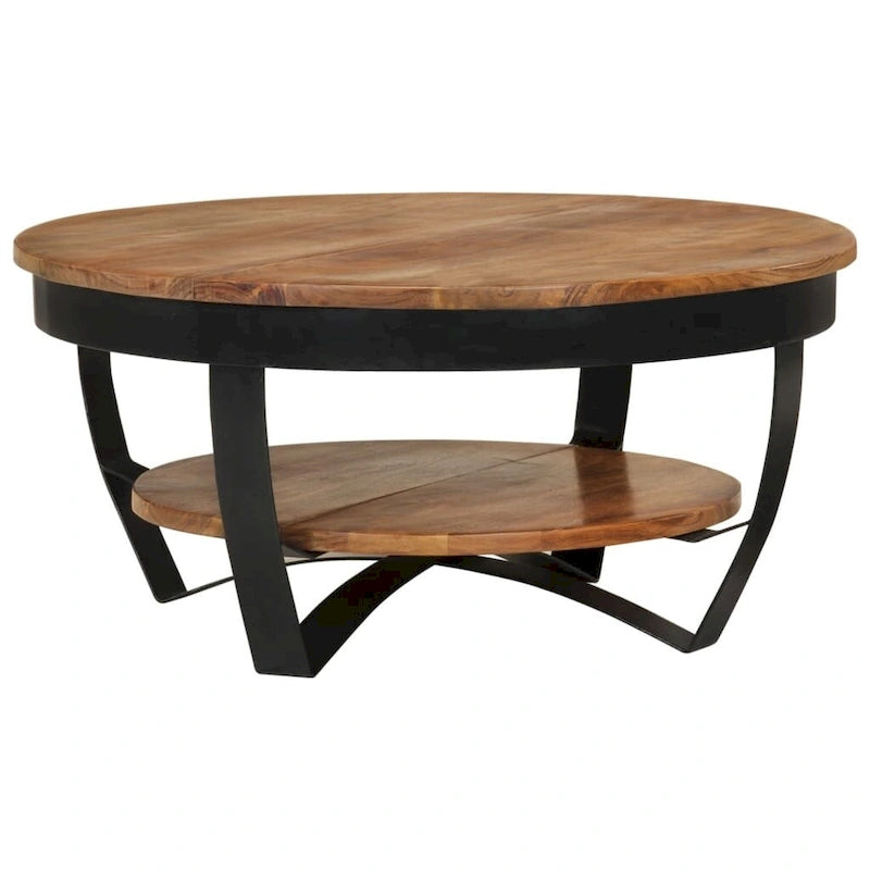 vidaXL Table basse 65x65x32 cm Bois d'acacia massif