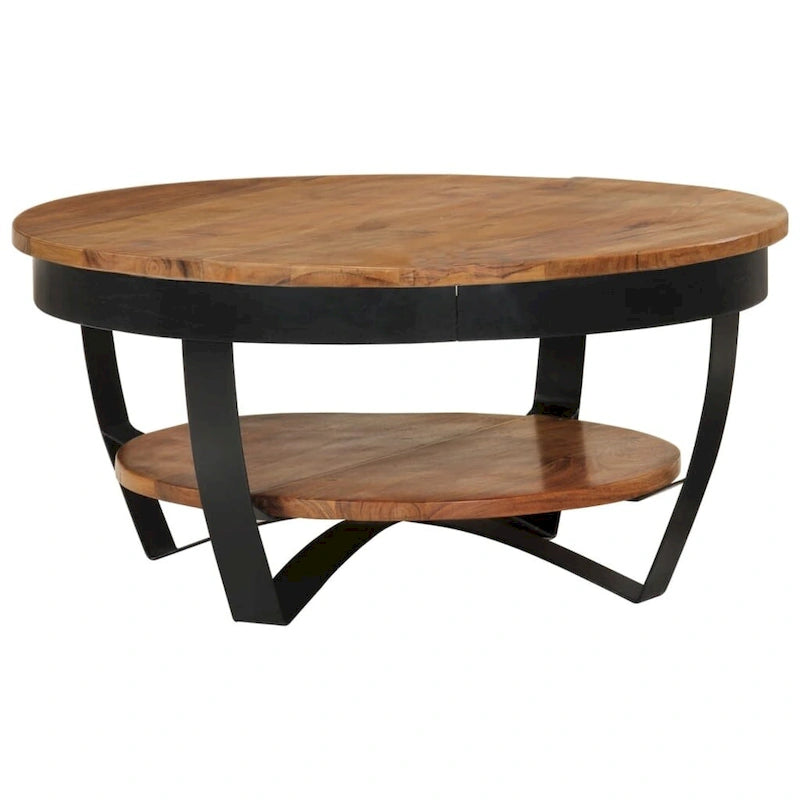vidaXL Table basse 65x65x32 cm Bois d'acacia massif