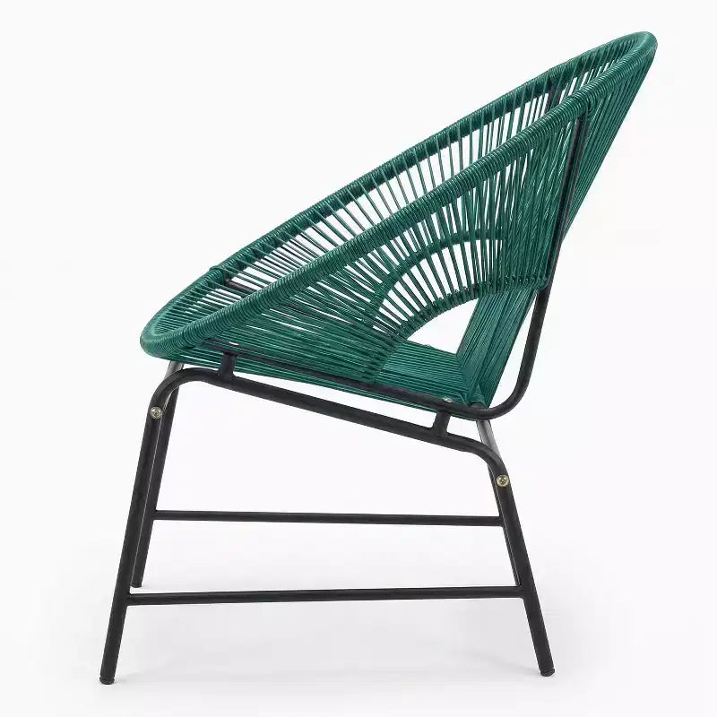 Christopher Knight Home Nusa Chaises de club Acapulco en rotin et métal tressé pour l'extérieur (lot de 2)