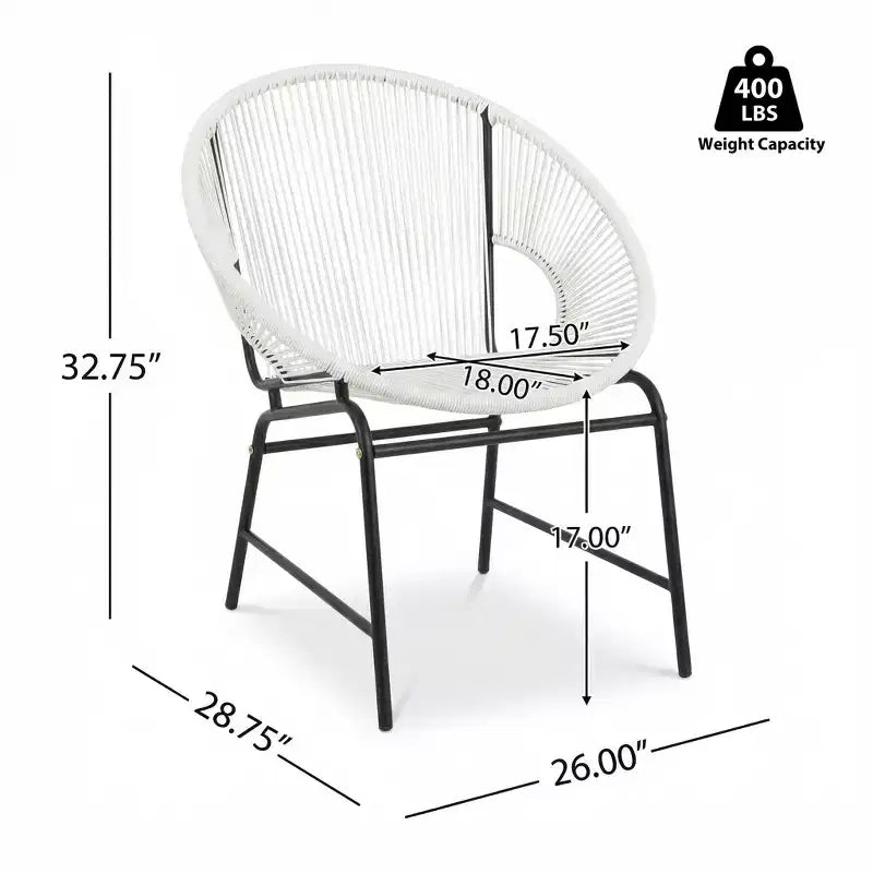 Christopher Knight Home Nusa Chaises de club Acapulco en rotin et métal tressé pour l'extérieur (lot de 2)