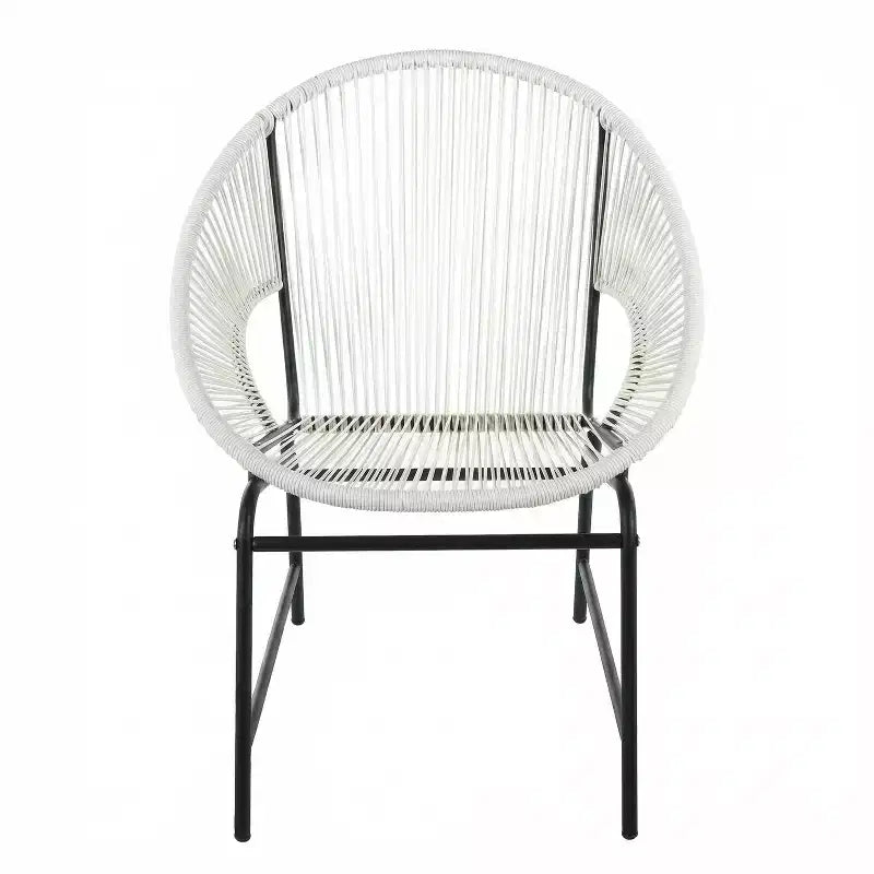 Christopher Knight Home Nusa Chaises de club Acapulco en rotin et métal tressé pour l'extérieur (lot de 2)