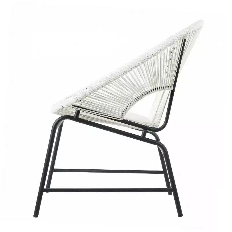 Christopher Knight Home Nusa Chaises de club Acapulco en rotin et métal tressé pour l'extérieur (lot de 2)