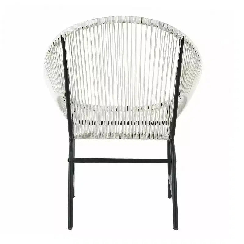 Christopher Knight Home Nusa Chaises de club Acapulco en rotin et métal tressé pour l'extérieur (lot de 2)