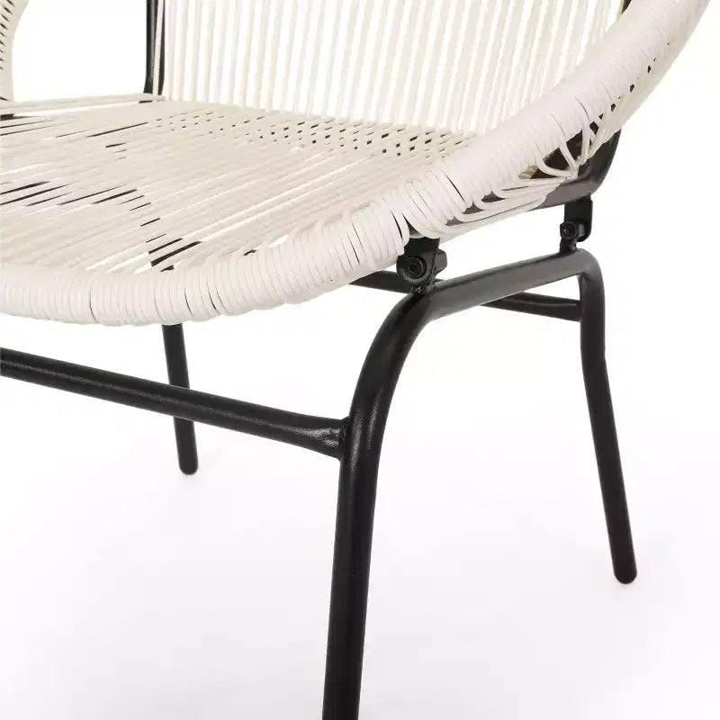 Christopher Knight Home Nusa Chaises de club Acapulco en rotin et métal tressé pour l'extérieur (lot de 2)