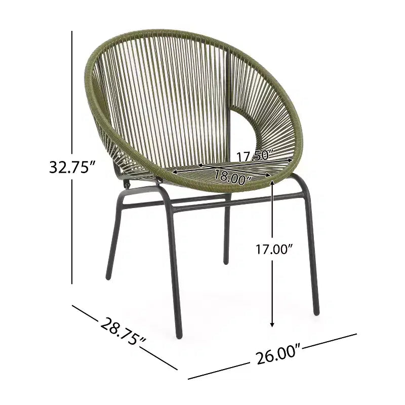 Christopher Knight Home Nusa Chaises de club Acapulco en rotin et métal tressé pour l'extérieur (lot de 2)