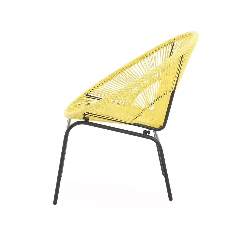Christopher Knight Home Nusa Chaises de club Acapulco en rotin et métal tressé pour l'extérieur (lot de 2)