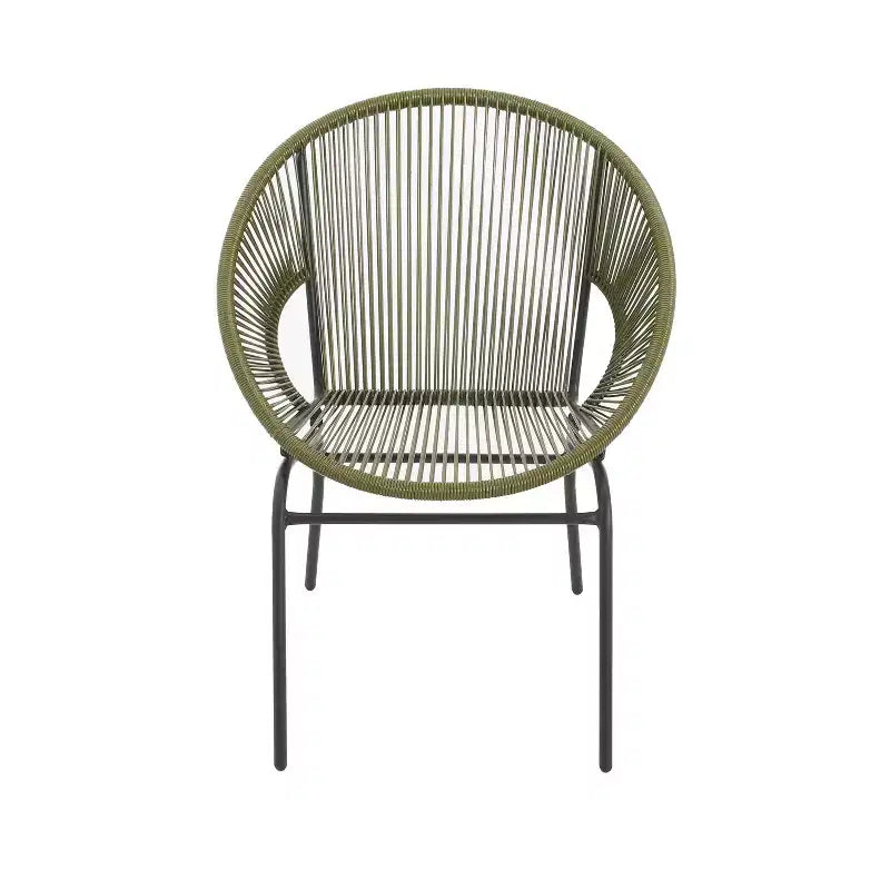Christopher Knight Home Nusa Chaises de club Acapulco en rotin et métal tressé pour l'extérieur (lot de 2)