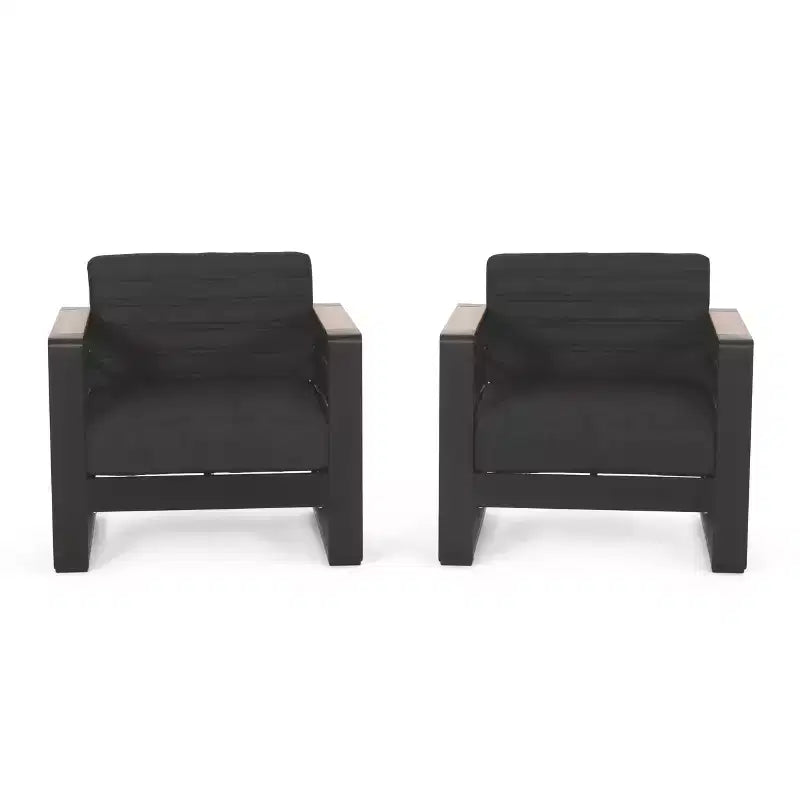Christopher Knight Home Giovanna Chaises de jardin en aluminium et en faux bois (Lot de 2)
