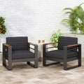 Christopher Knight Home Giovanna Chaises de jardin en aluminium et en faux bois (Lot de 2)