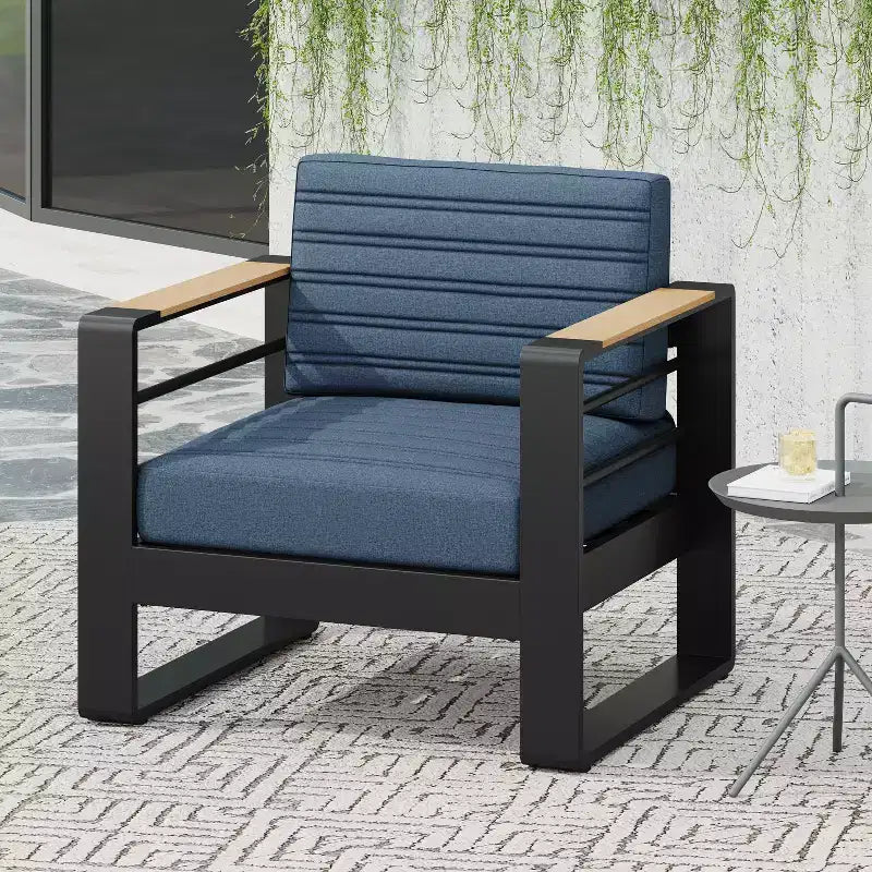 Fauteuil de jardin Christopher Knight Home Giovanna en aluminium et faux bois