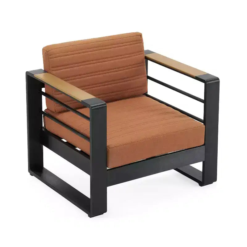 Fauteuil de jardin Christopher Knight Home Giovanna en aluminium et faux bois