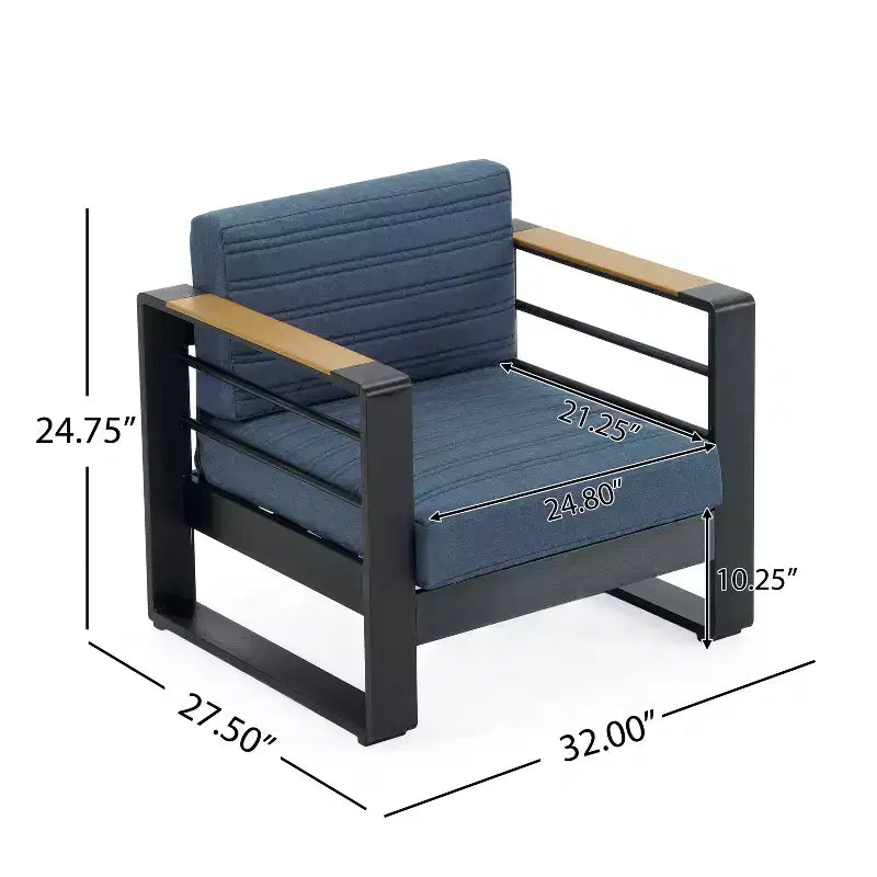 Fauteuil de jardin Christopher Knight Home Giovanna en aluminium et faux bois