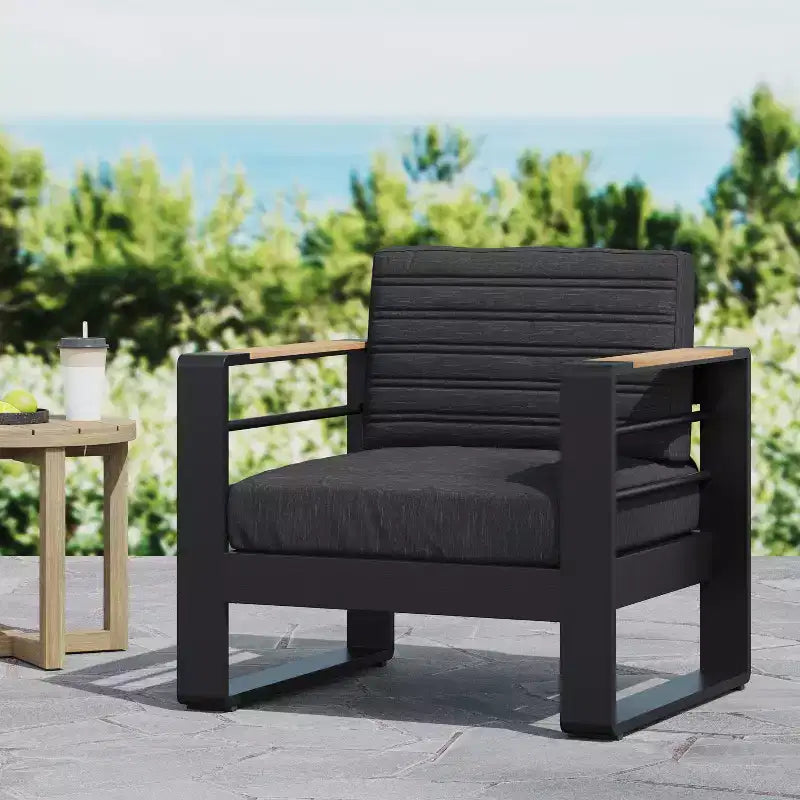 Fauteuil de jardin Christopher Knight Home Giovanna en aluminium et faux bois