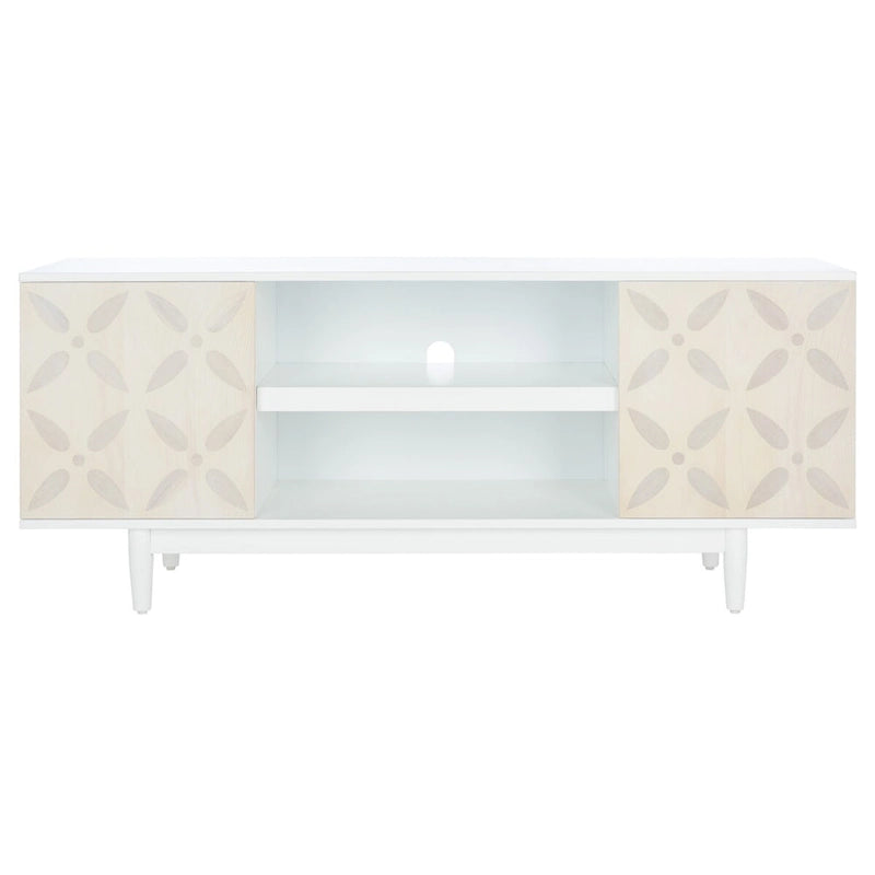 Meuble TV à 3 étagères à motifs SAFAVIEH Krysta - 54 L x 15 P x 22 H - 54Lx15Px22H