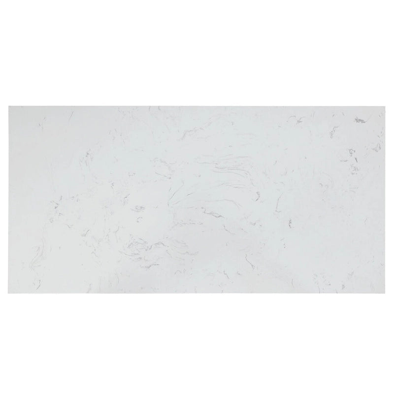 Îlot de cuisine rectangulaire avec 2 tiroirs, couleur blanche