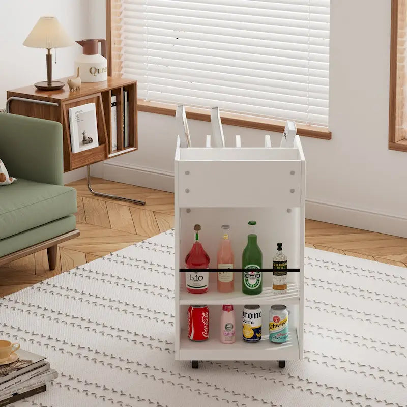 Desserte de cuisine à 4 niveaux avec étagère à épices et roulettes verrouillables, îlot de rangement de cuisine mobile au design simple