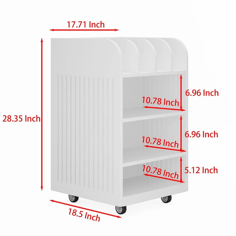 Desserte de cuisine à 4 niveaux avec étagère à épices et roulettes verrouillables, îlot de rangement de cuisine mobile au design simple