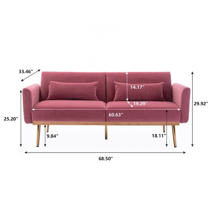 Canapé convertible Clihome Biscuit Back avec matelas