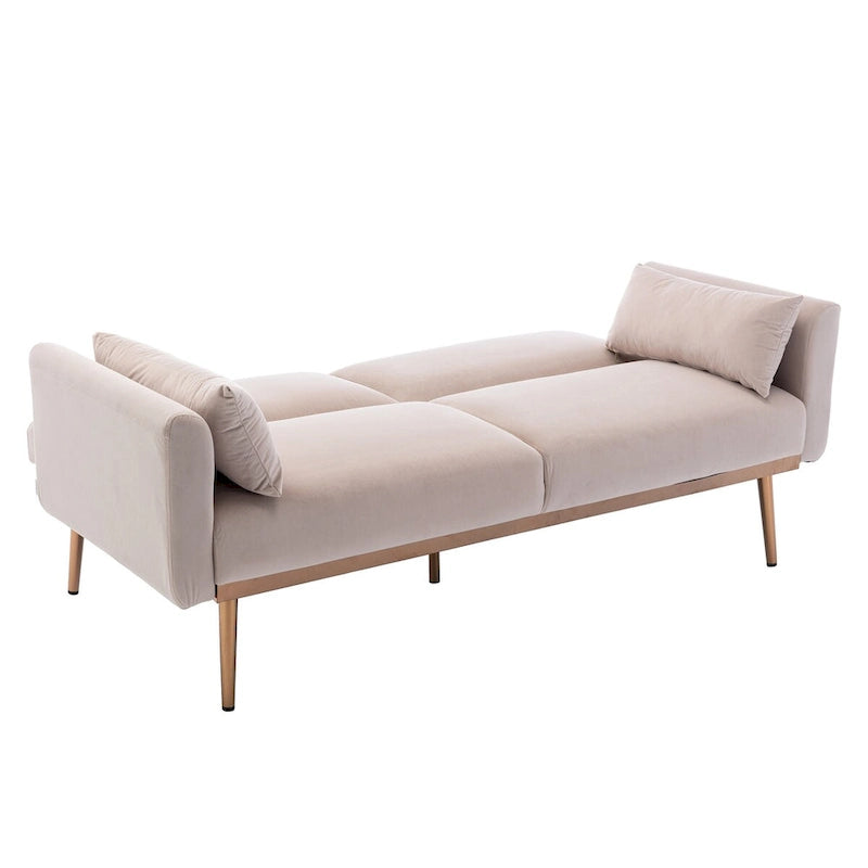 Canapé convertible Clihome Biscuit Back avec matelas