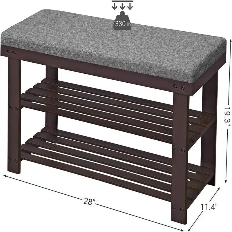 Étagère à chaussures à 3 niveaux - 11,4P x 28L x 19,3H