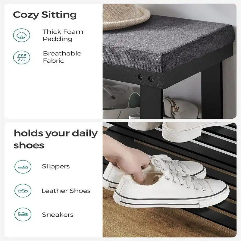 Étagère à chaussures à 3 niveaux - 11,4P x 28L x 19,3H