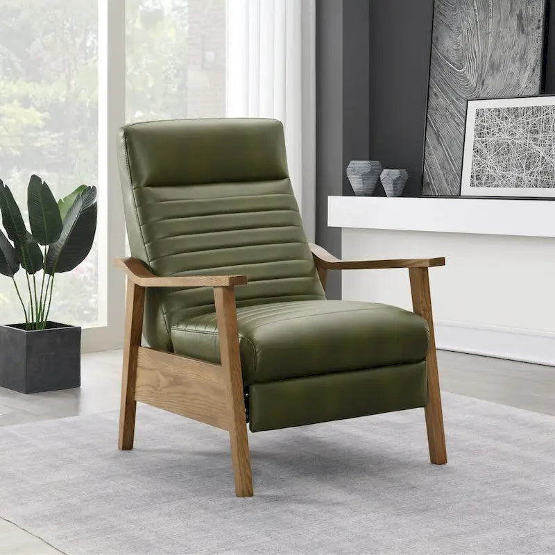 Fauteuil inclinable Armando Wood Arm Push Back de Greyson Living