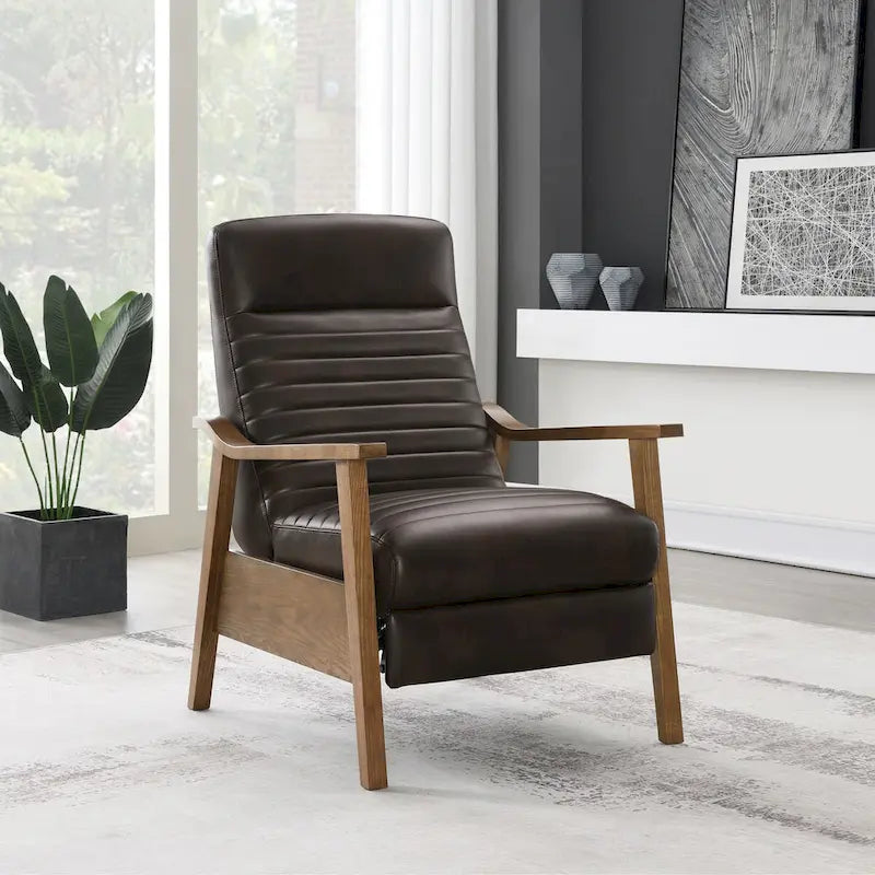 Fauteuil inclinable Armando Wood Arm Push Back de Greyson Living
