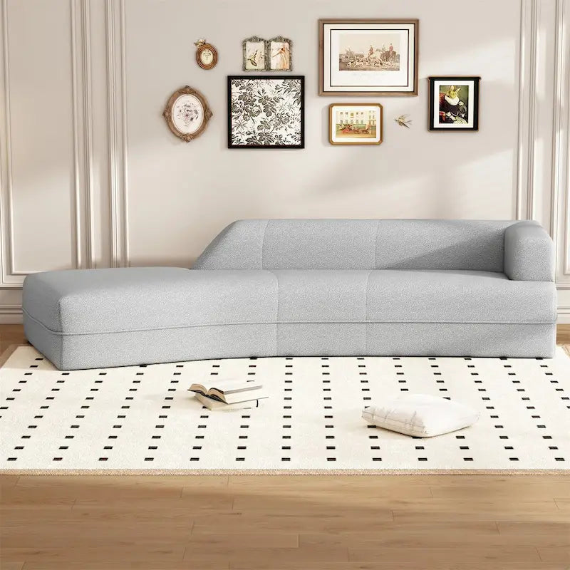Canapé d'intérieur moderne courbé avec méridienne