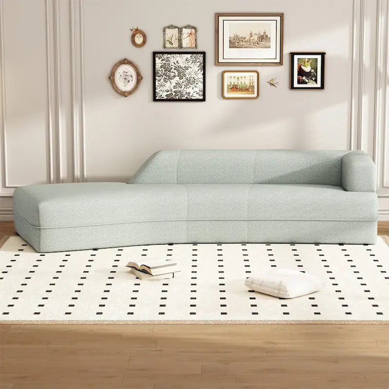 Canapé d'intérieur moderne courbé avec méridienne