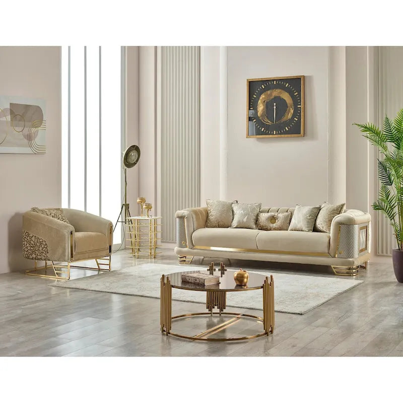 Ensemble de salon Roseau 2 pièces (1 canapé et 1 fauteuil)