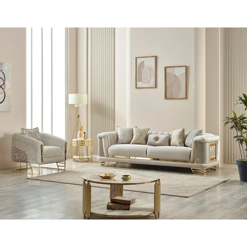 Ensemble de salon Roseau 2 pièces (1 canapé et 1 fauteuil)